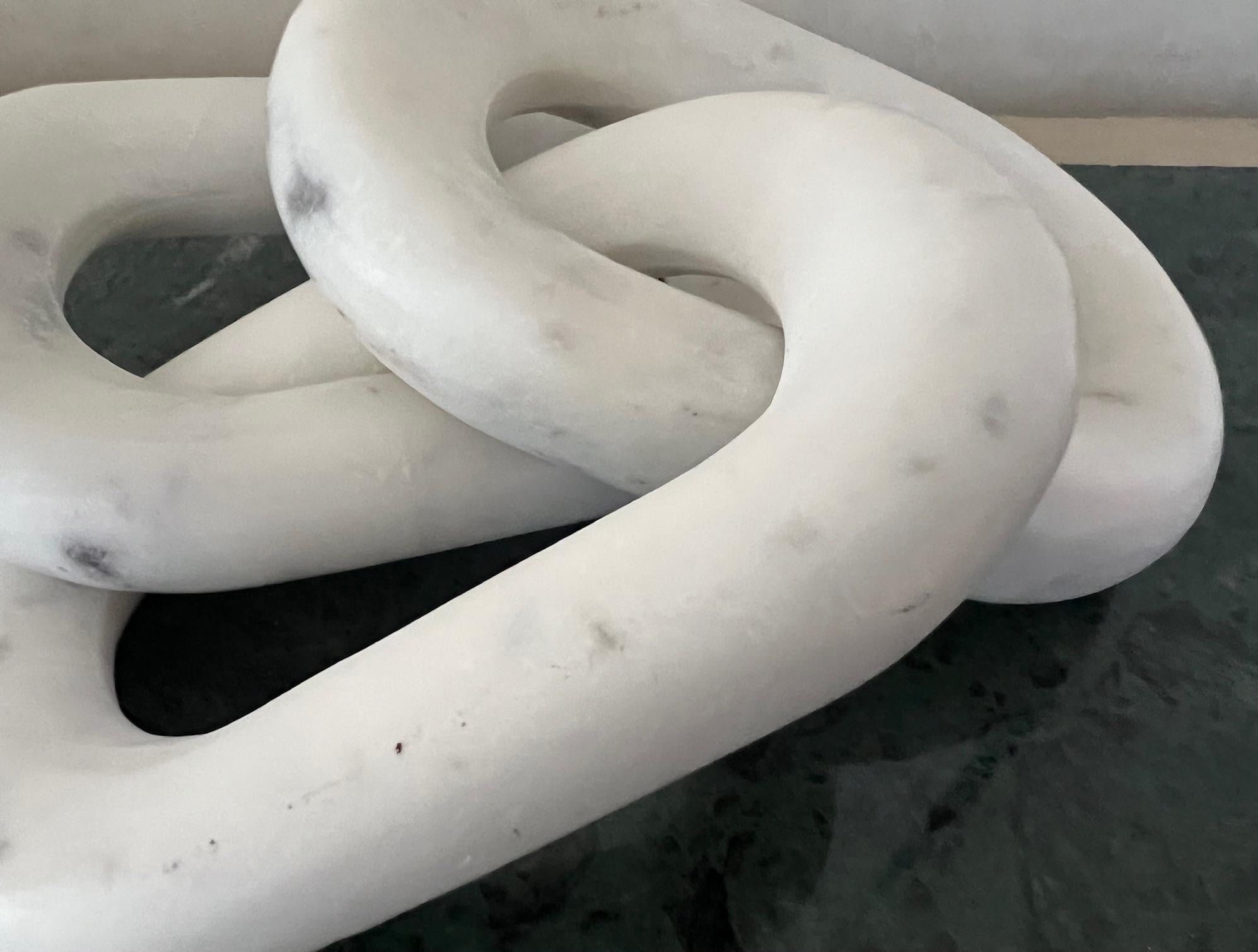 Solid Marble Chain Links Designed by Regina Andrew Detroit For Sale 1