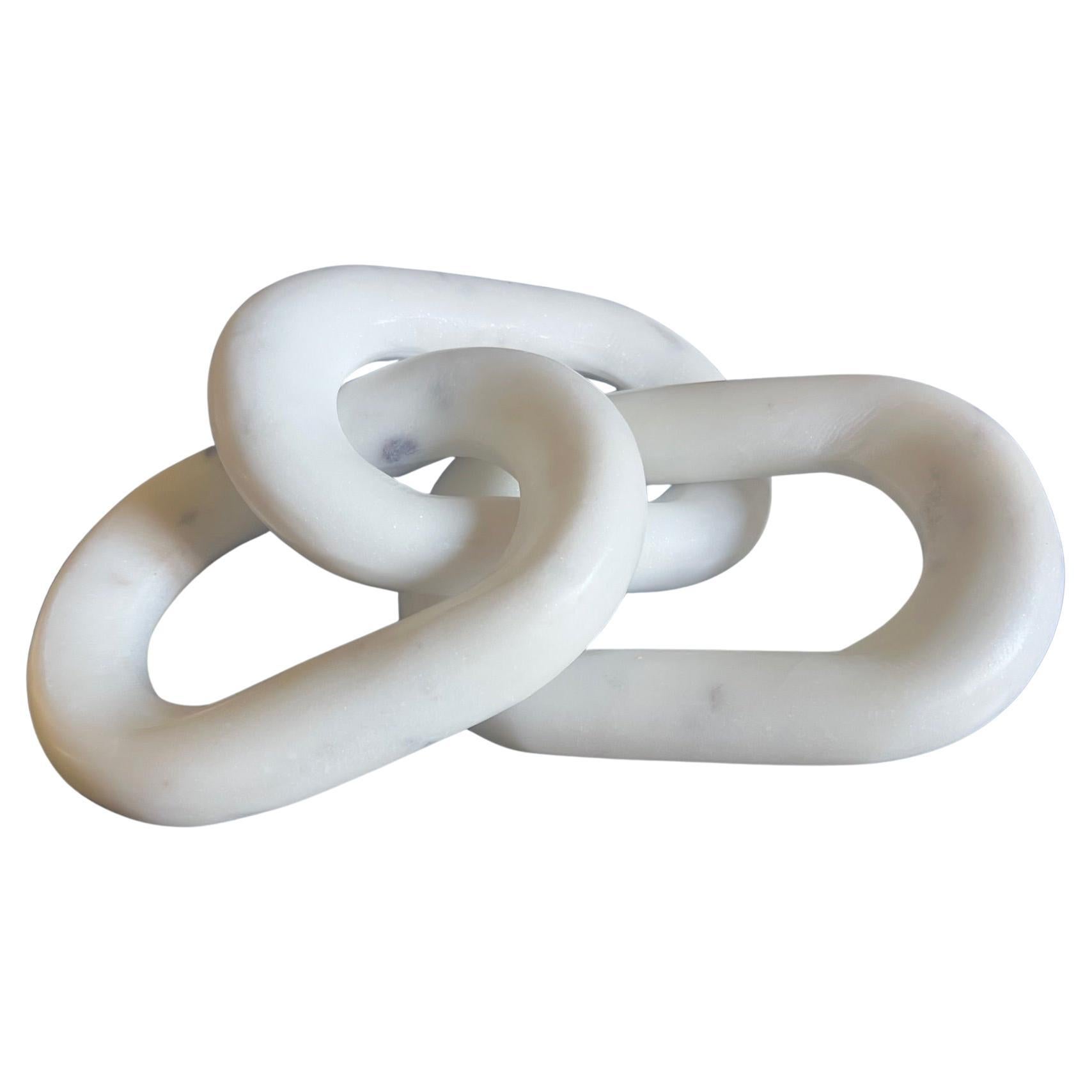 Solid Marble Chain Links Designed by Regina Andrew Detroit For Sale