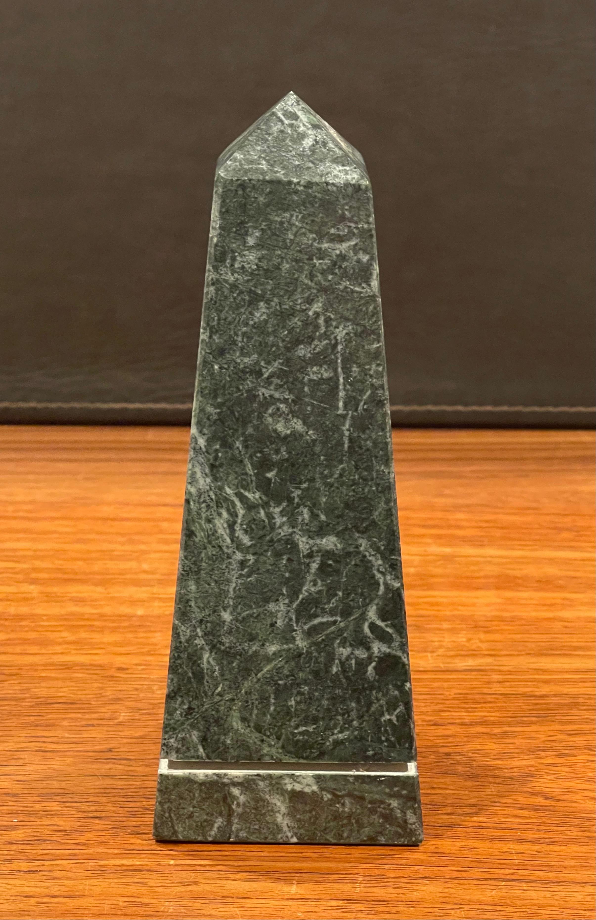 Hollywood Regency Solid Marble Decorative Obelisk