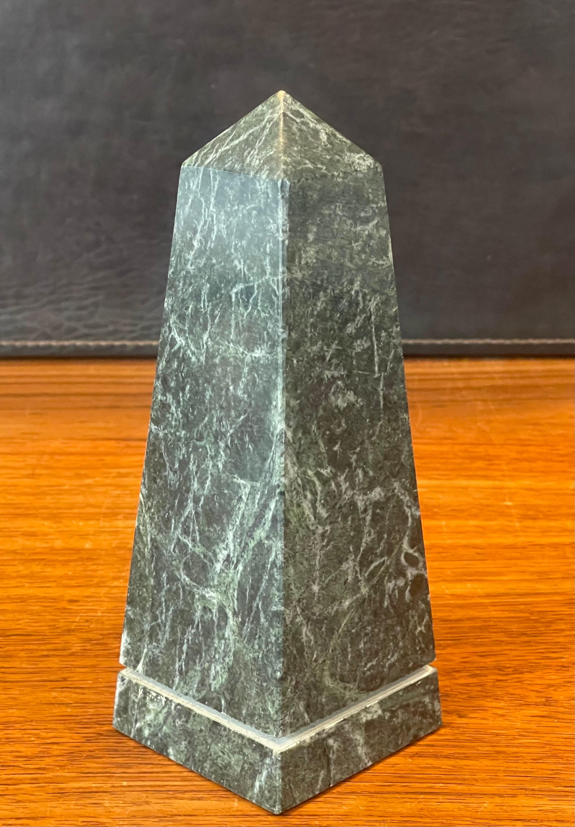 Hollywood Regency Solid Marble Decorative Obelisk For Sale