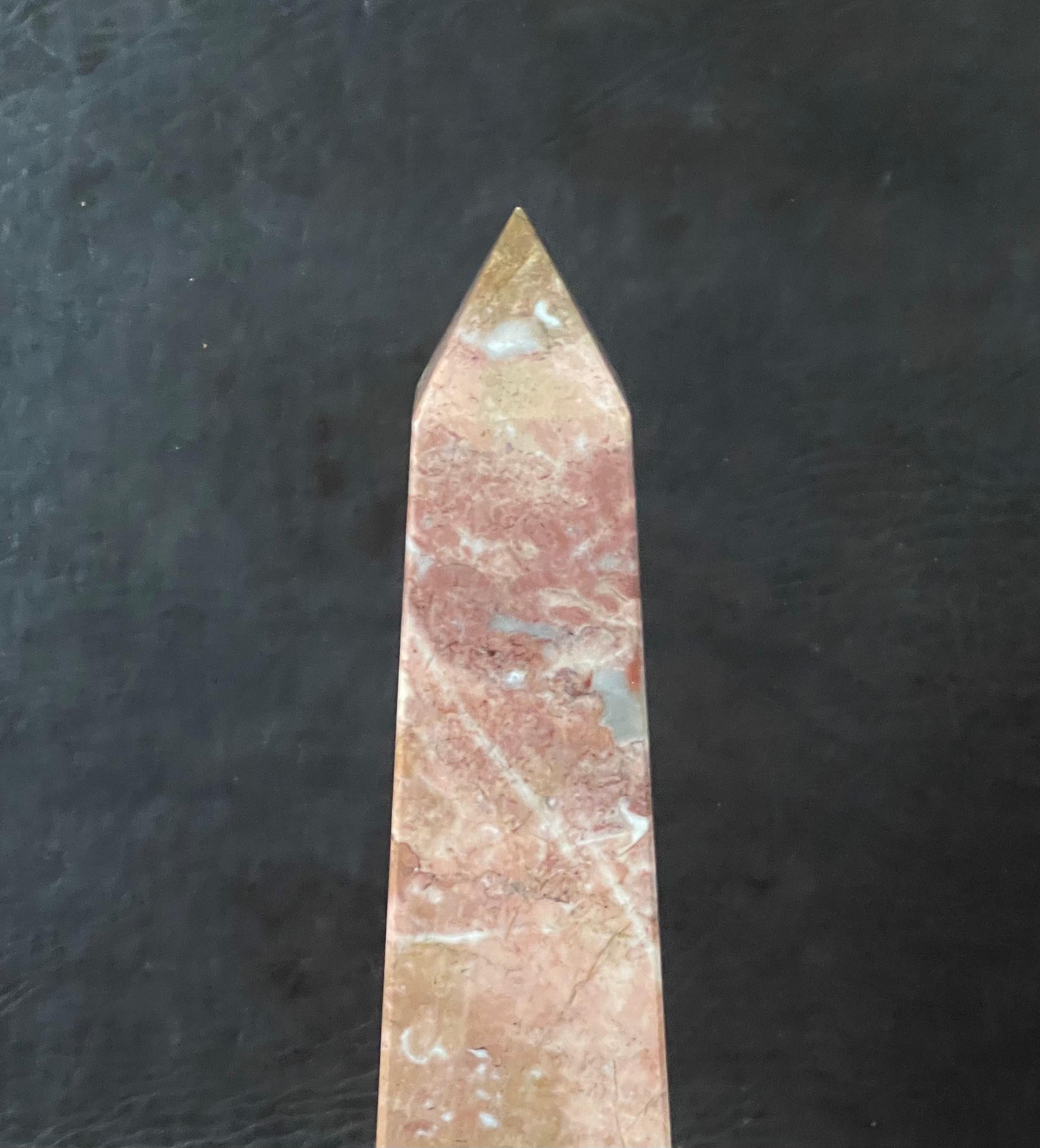 Pakistani Solid Marble Decorative Obelisk For Sale