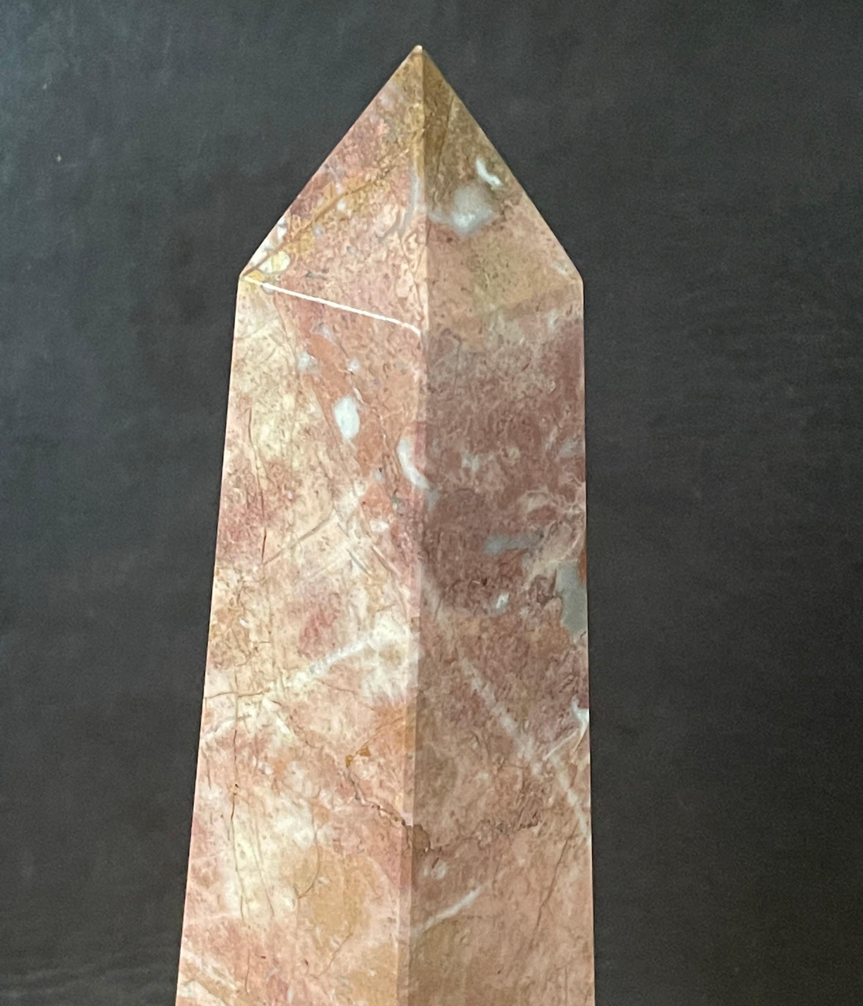 Solid Marble Decorative Obelisk In Good Condition For Sale In San Diego, CA
