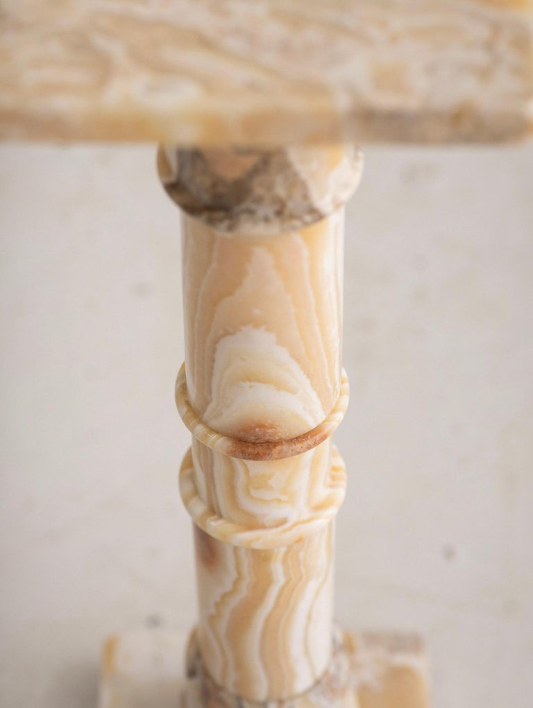 Solid Marble Onyx Pedestal at 1stDibs