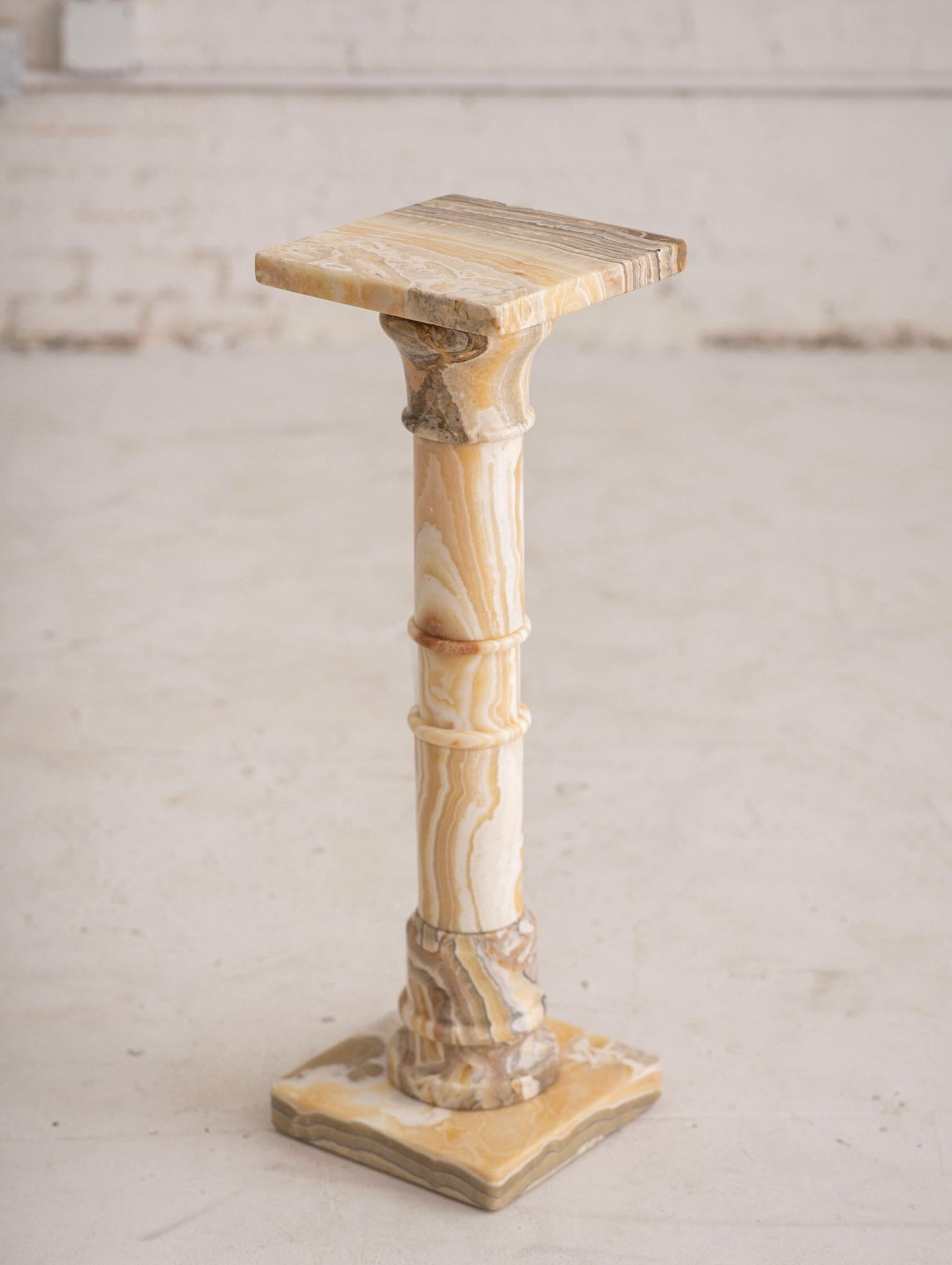 Solid Marble Onyx Pedestal 1