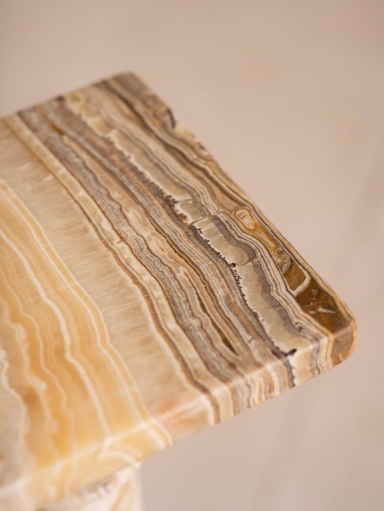 Solid Marble Onyx Pedestal at 1stDibs