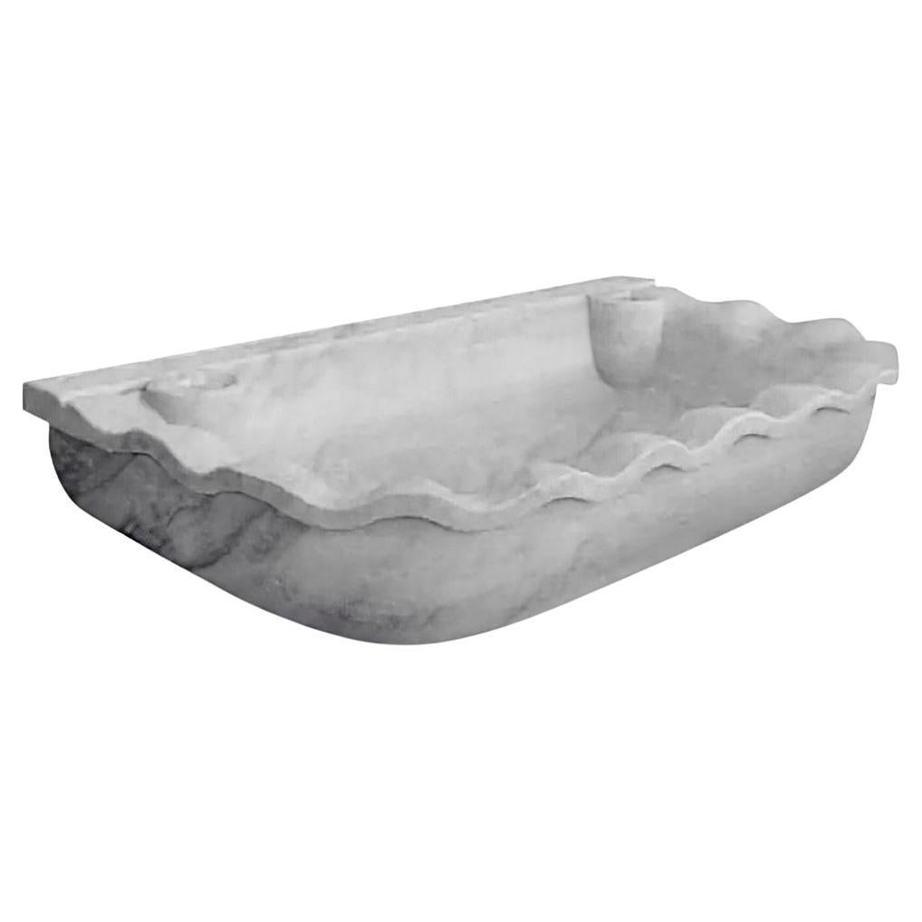 This timeless beautiful Italian classical sink is cut from one single block of white Carrara marble, the design sprung from Greek and Roman times, it carries superb artistic merit easily fitting in with old and new buildings.
Custom sizing