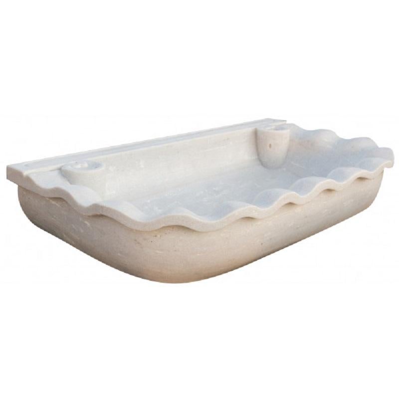 Classical Greek Solid Marble Sink Molded Basin