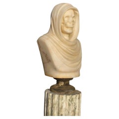 Solid Marble Vanitas Bust Sculpture
