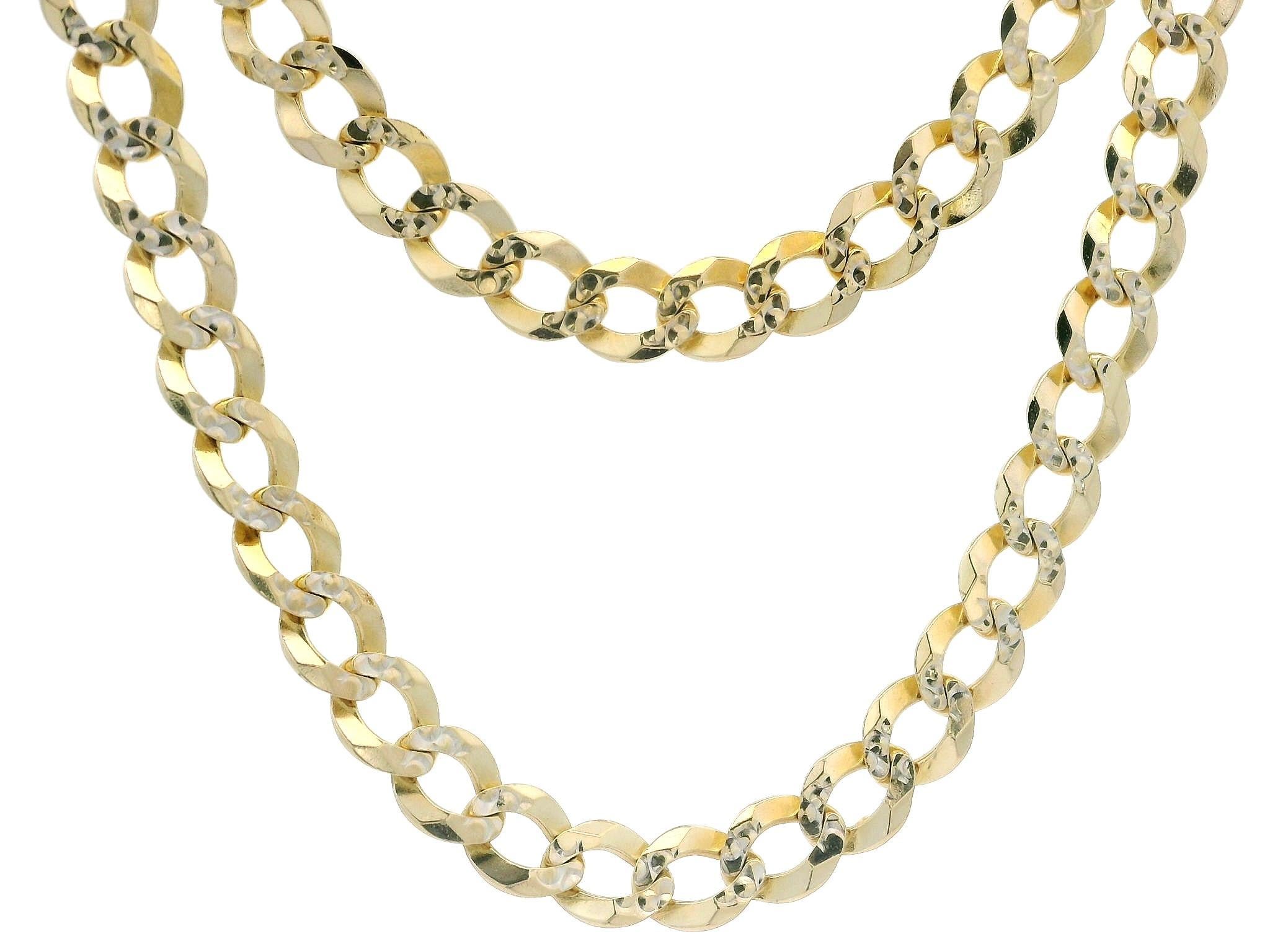 MATERIAL : Or jaune 14k massif 
Poids : 18.6 grammes
Type de chaîne : 24