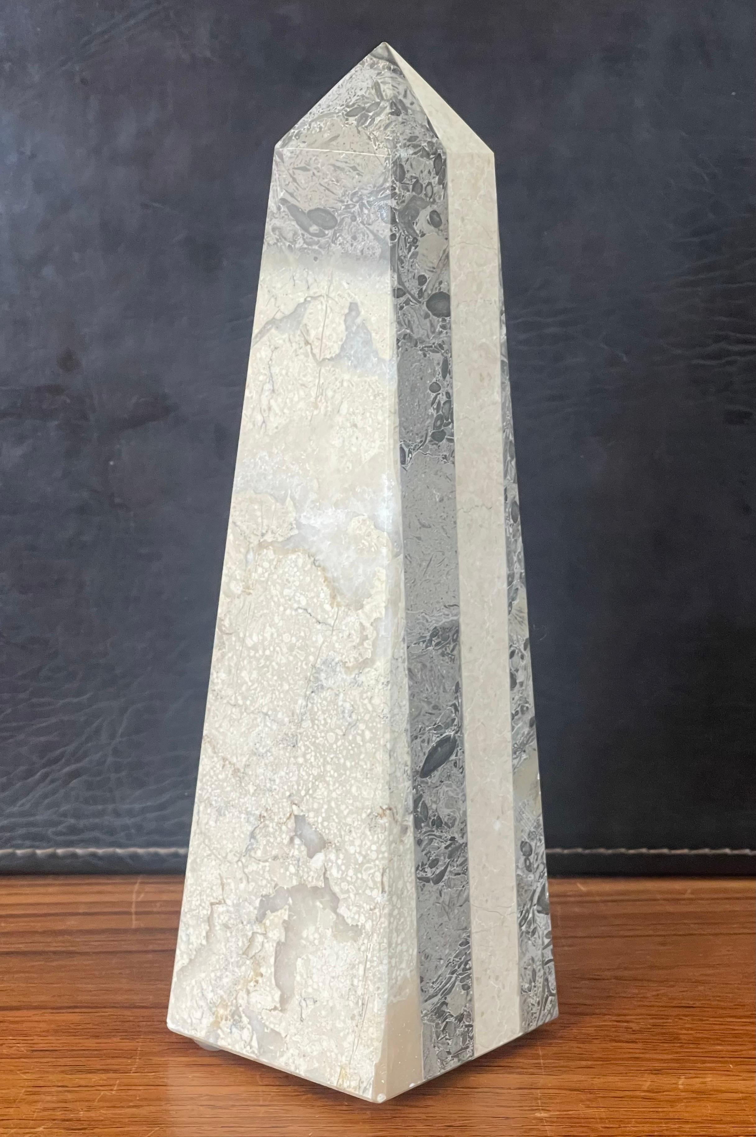 Solid Mixed Marble Decorative Obelisk 3