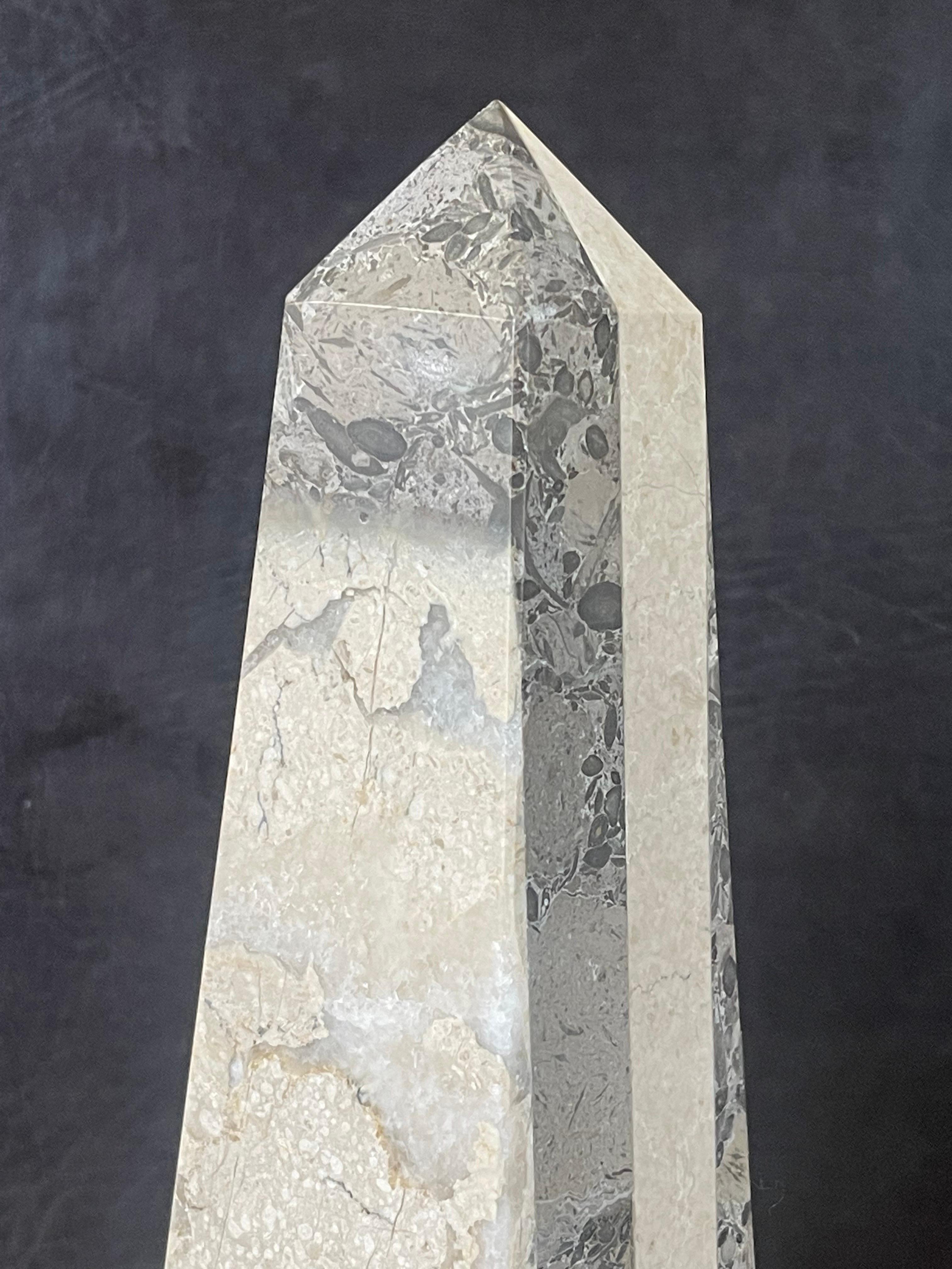 20th Century Solid Mixed Marble Decorative Obelisk