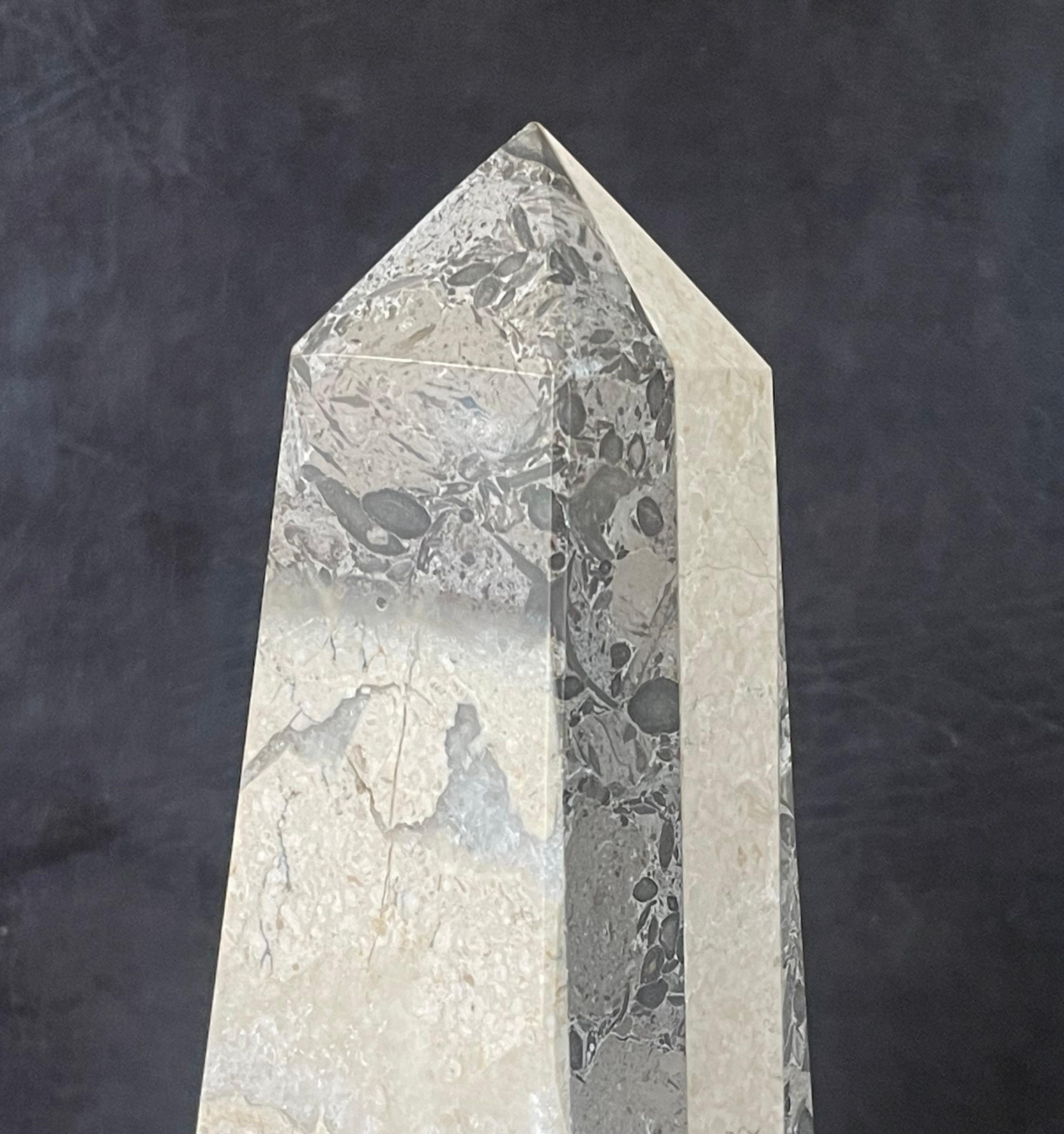 Solid Mixed Marble Decorative Obelisk 1