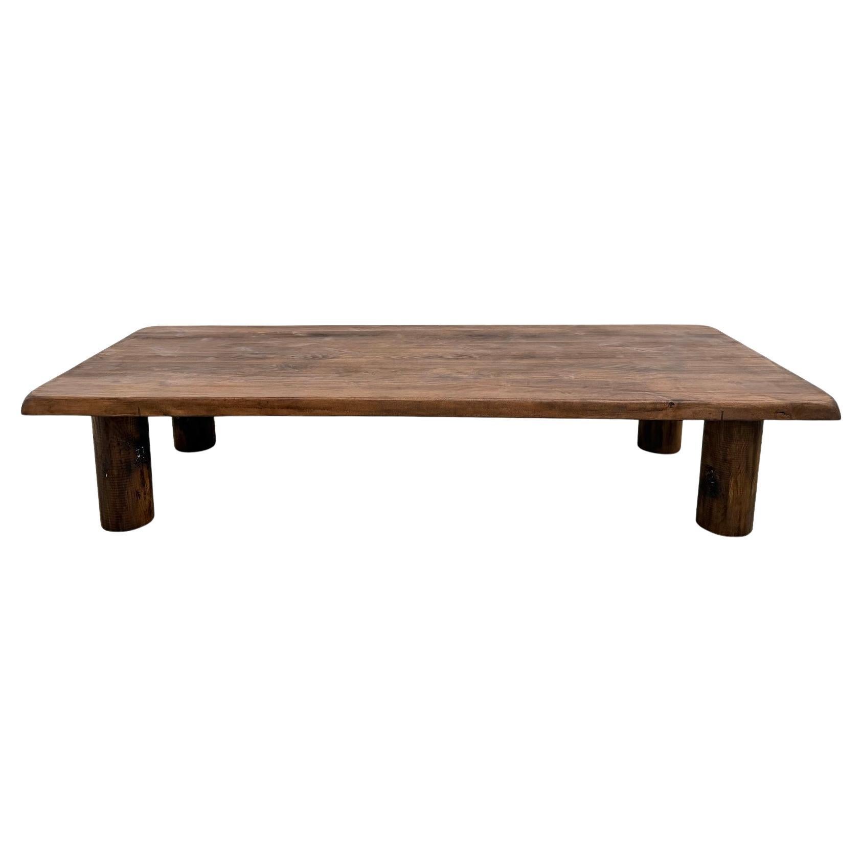 Solid modernistvelm coffee table from the 1970s