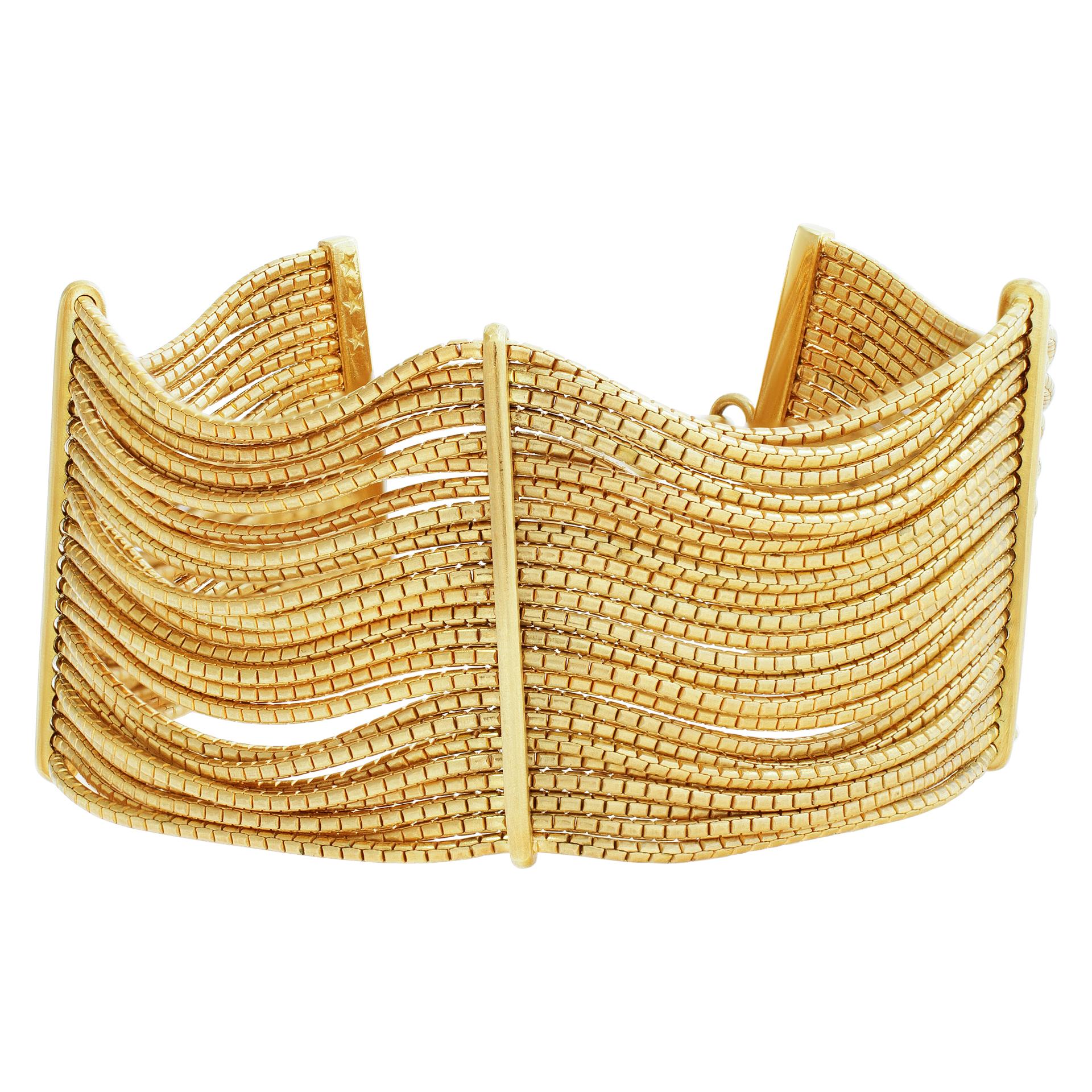 Solid Multi-String Bracelet in 18 Karat Yellow Gold 1
