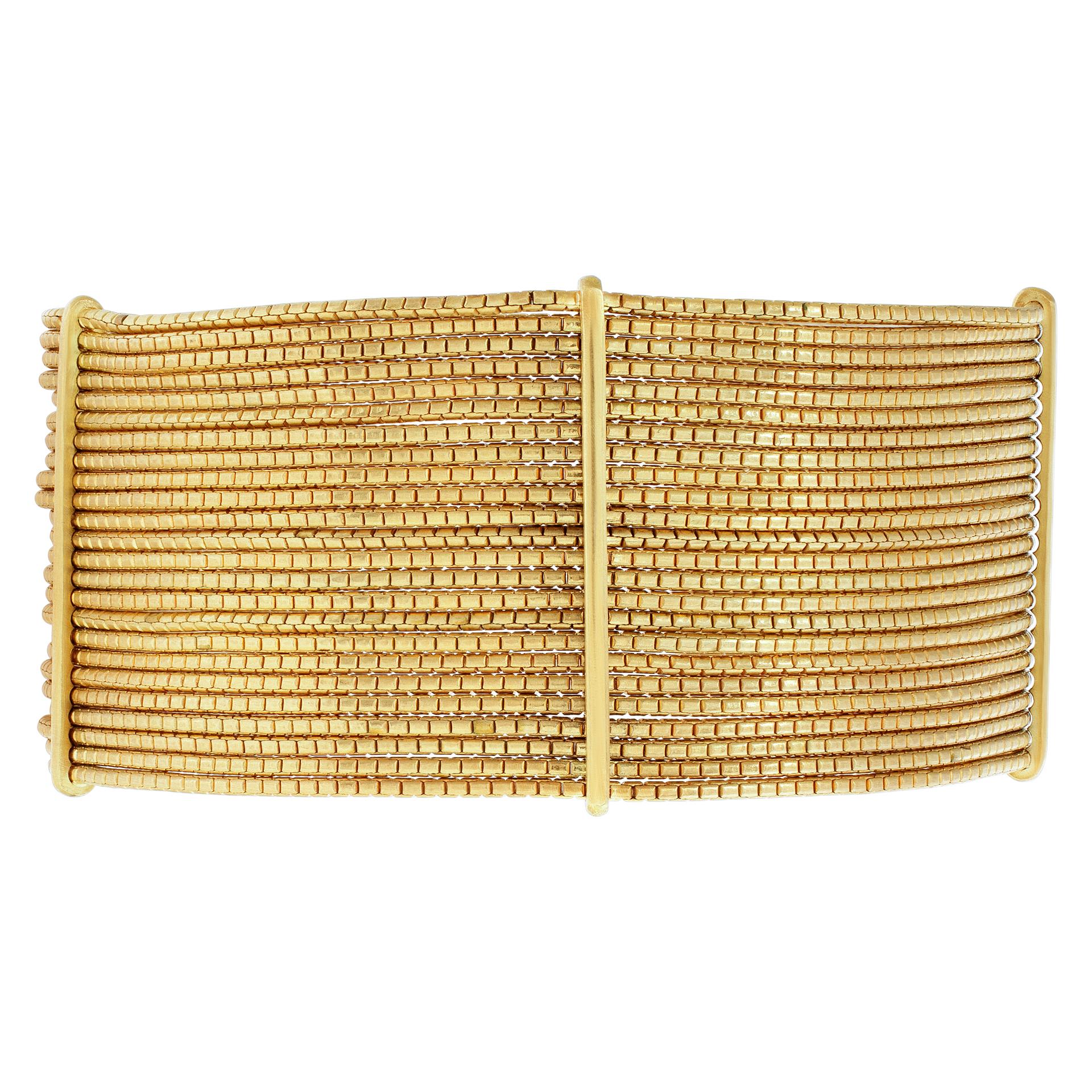 Solid Multi-String Bracelet in 18 Karat Yellow Gold 2