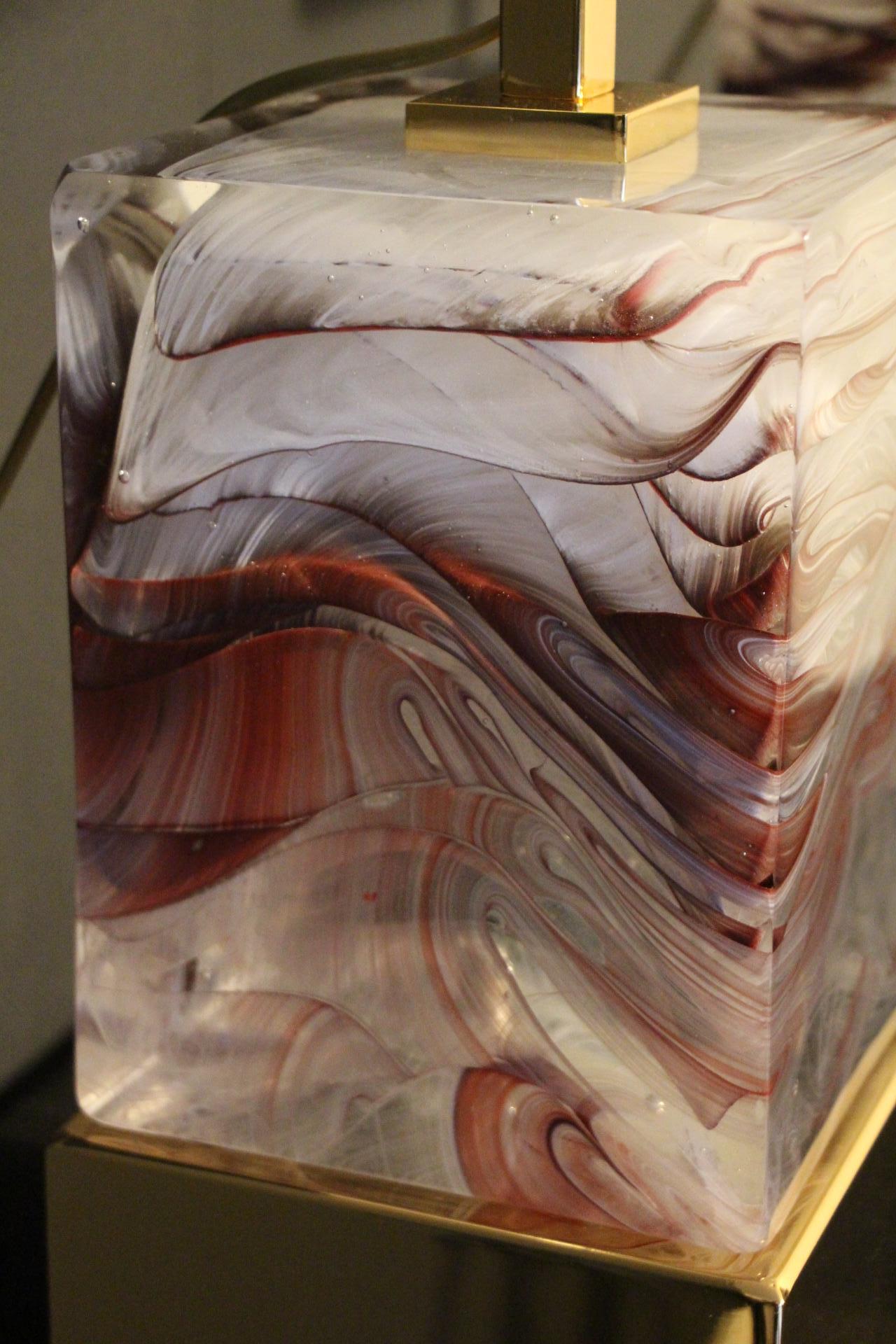 Bloque macizo de cristal de Murano Lámpara de mesa en venta 10