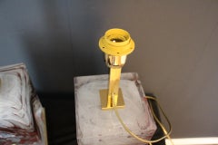 Solid Block of Murano Glass Table Lamp