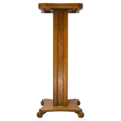 Solid natural oak pedestal, 20th century