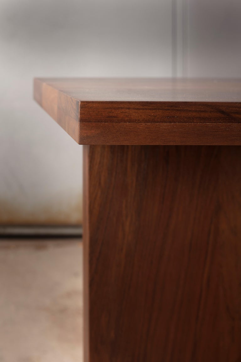 Hand-Crafted Solid Natural Walnut Side Tables For Sale