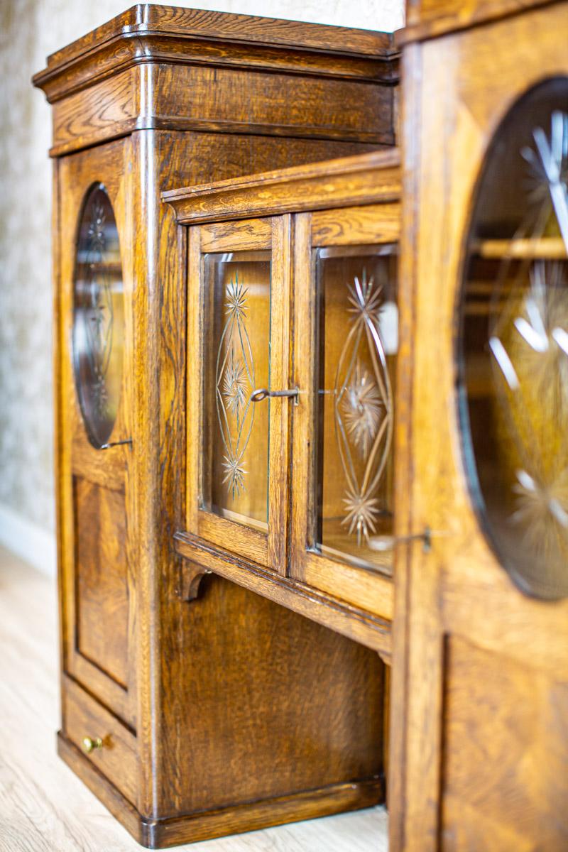 Early 20th Century Solid Oak Add-On Unit, circa 1920 For Sale
