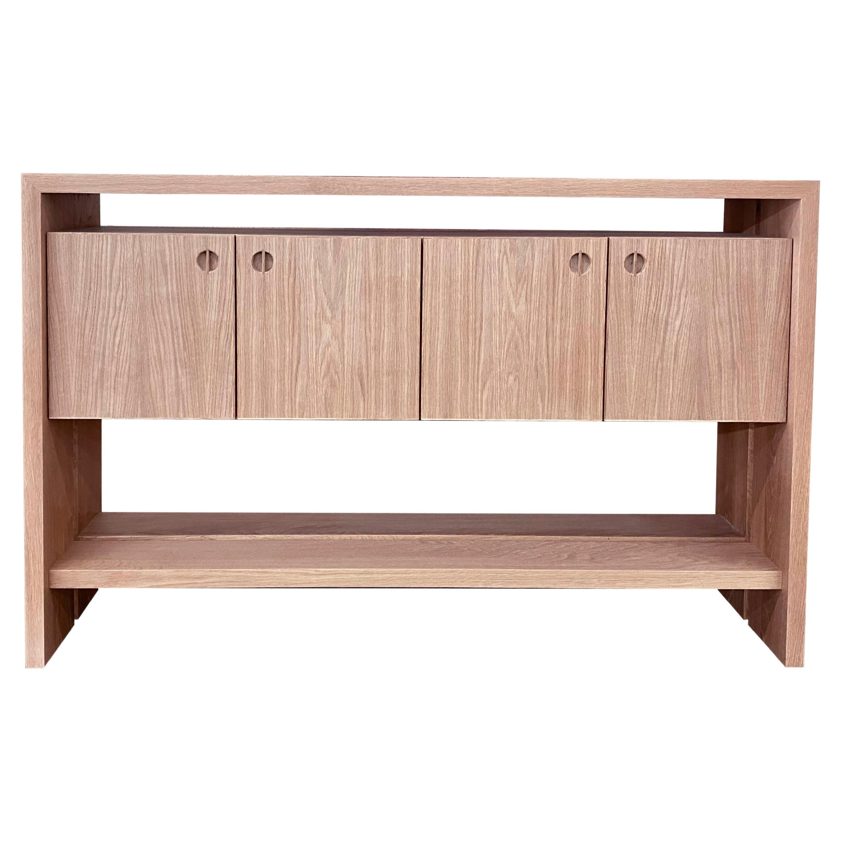 Solid Oak and Walnut Jameson Cabinet by Lynnea Jean