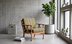 Solid Oak Armchair by Henning Kjærnulf, Denmark, 1960s