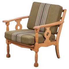 Solid Oak Armchair by Henning Kjærnulf, Denmark, 1960s