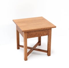Beistelltisch aus massivem Eichenholz im Art déco-Stil der Haagse School von Cor Alons, 1923