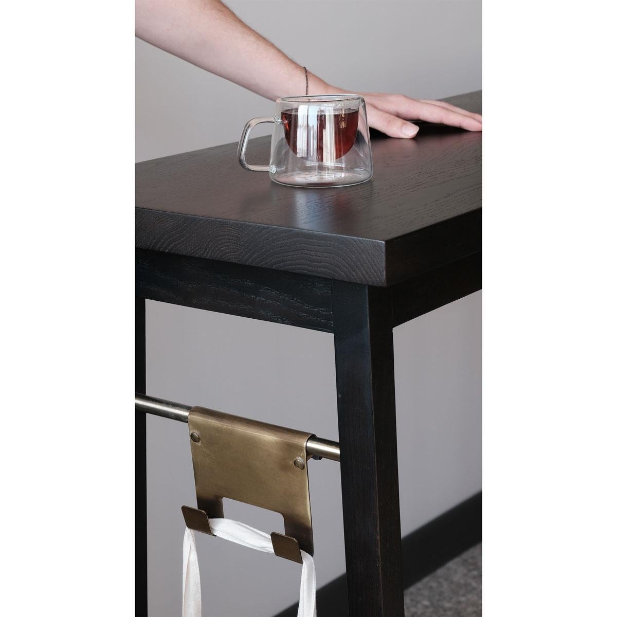 Mesa de bar de roble macizo - Serie PI Moderno en venta