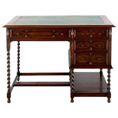 Solid Oak ‘Barley Twist’ Desk