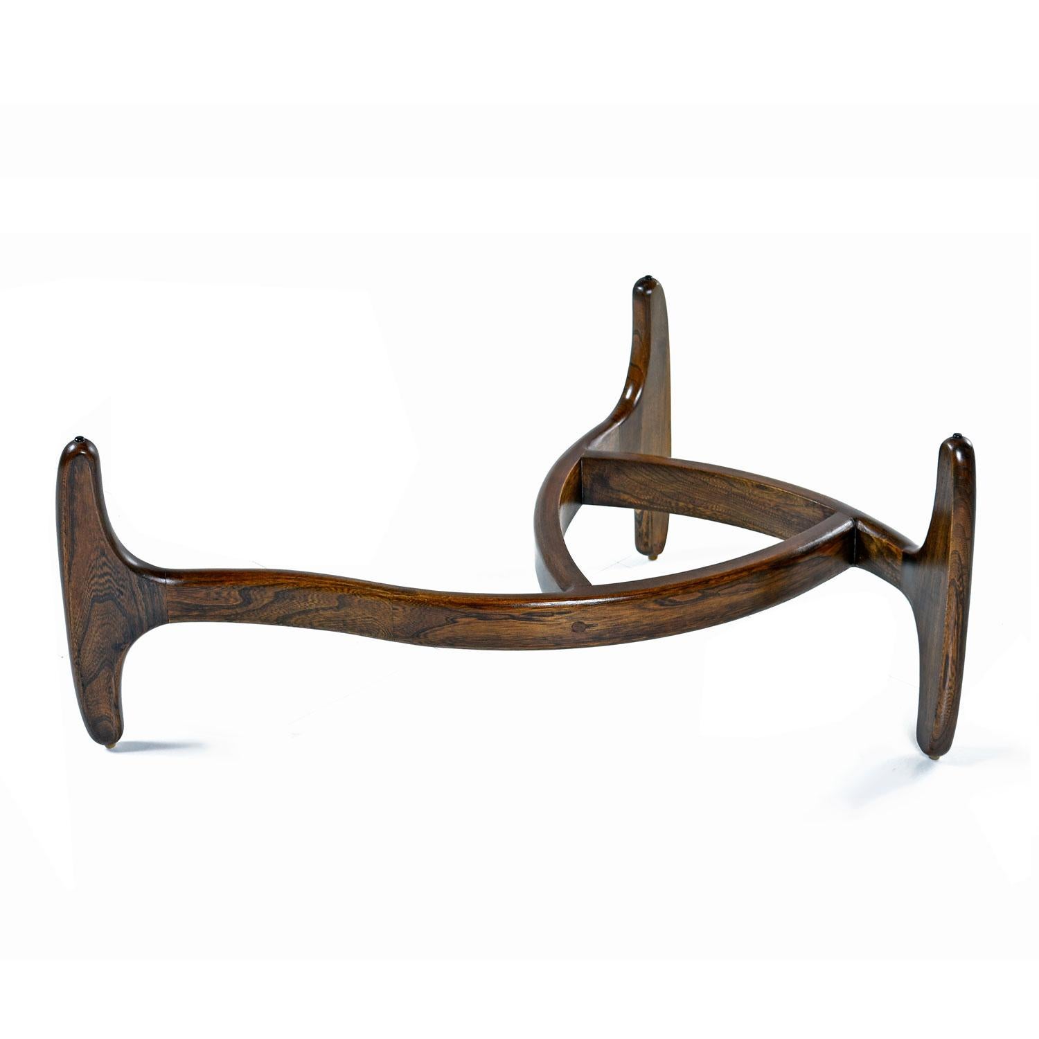 kidney bean glass coffee table