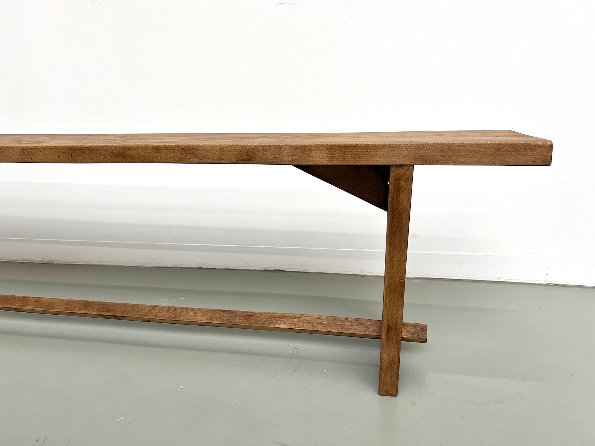 Banc en chêne massif, France, années 1950 en vente 8