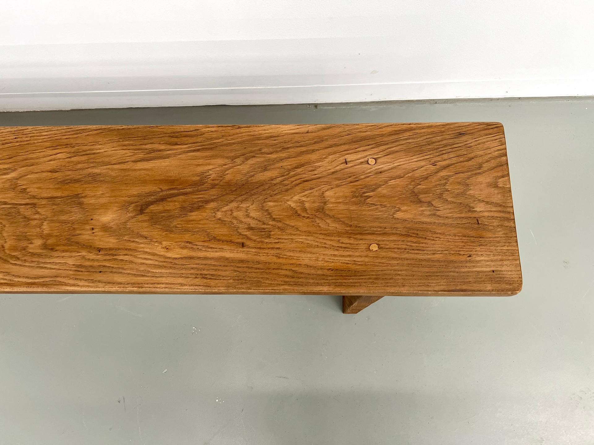 Banc en chêne massif, France, années 1950 en vente 9