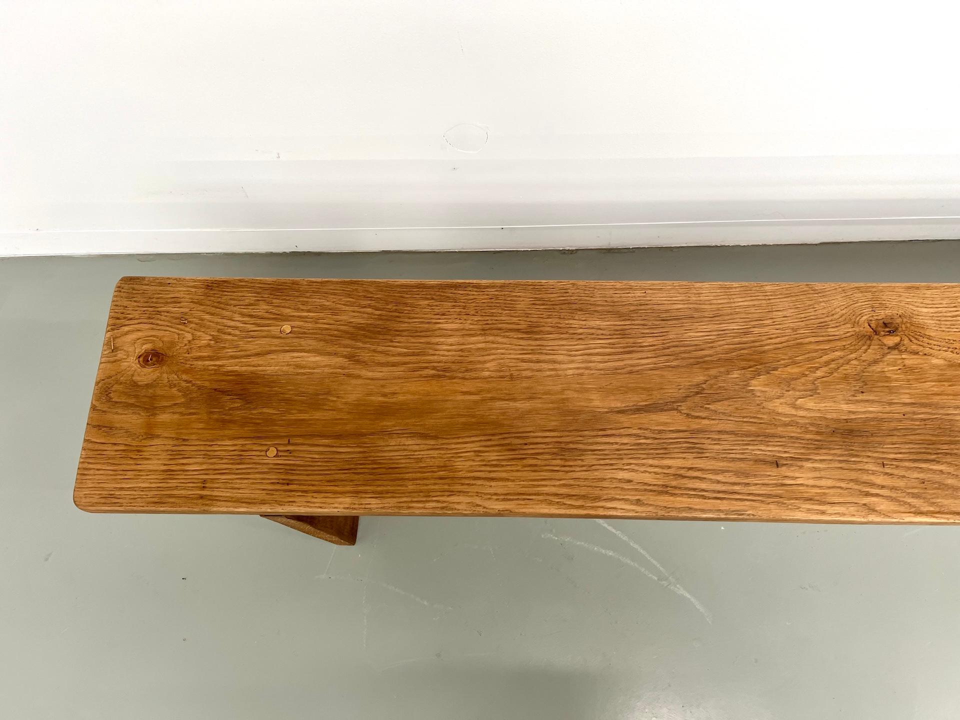 Banc en chêne massif, France, années 1950 en vente 11