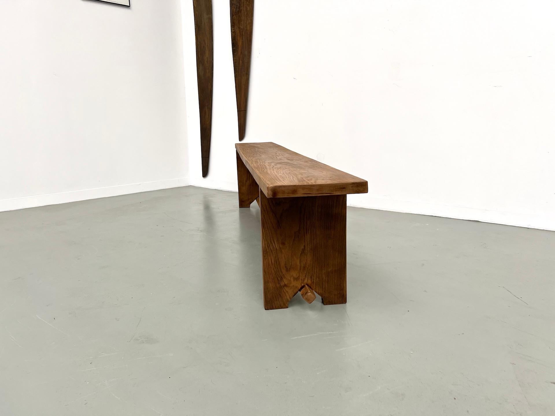 Banc en chêne massif, France, années 1950 en vente 12