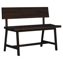 Banc en chêne massif avec dossier - PI - 120 cm