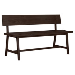 Banc en chêne massif avec dossier - PI - 160 cm