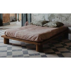 Solid Oak Big Bed by Mylene Niedzialkowski