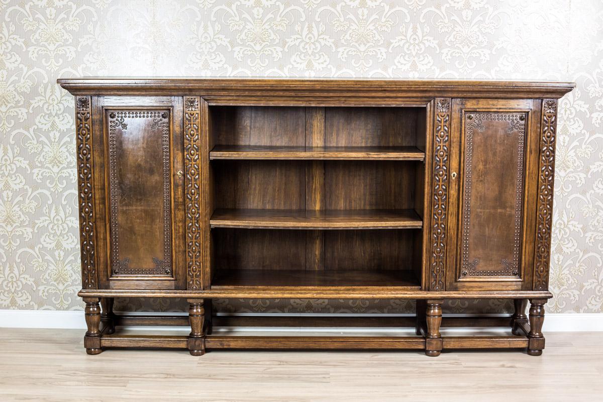 European Solid, Oak Bookcase from the 1940s For Sale