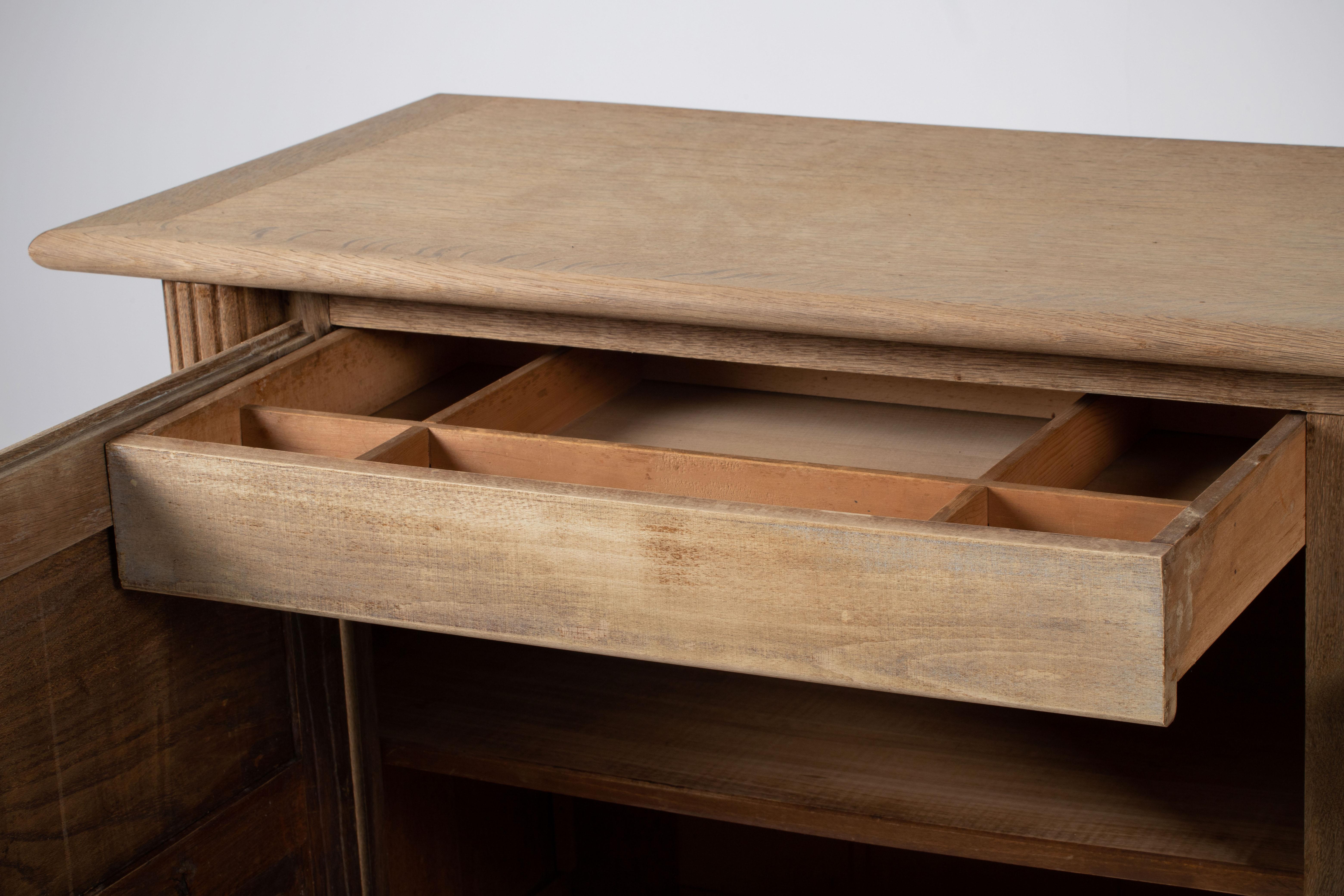 Solid Oak Cabinet, France, 1940s For Sale 6