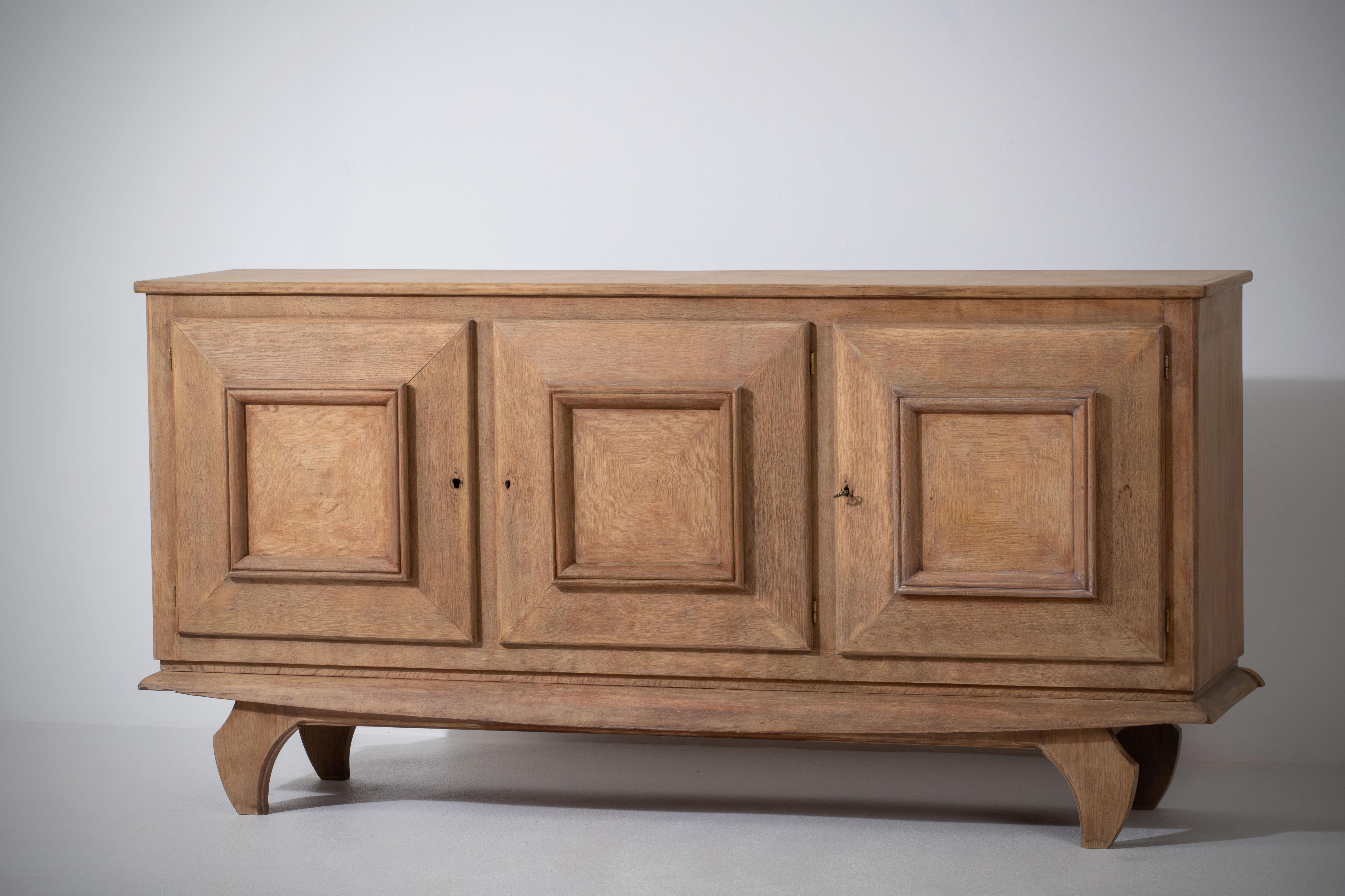 Solid Oak Cabinet, France, 1940s 6