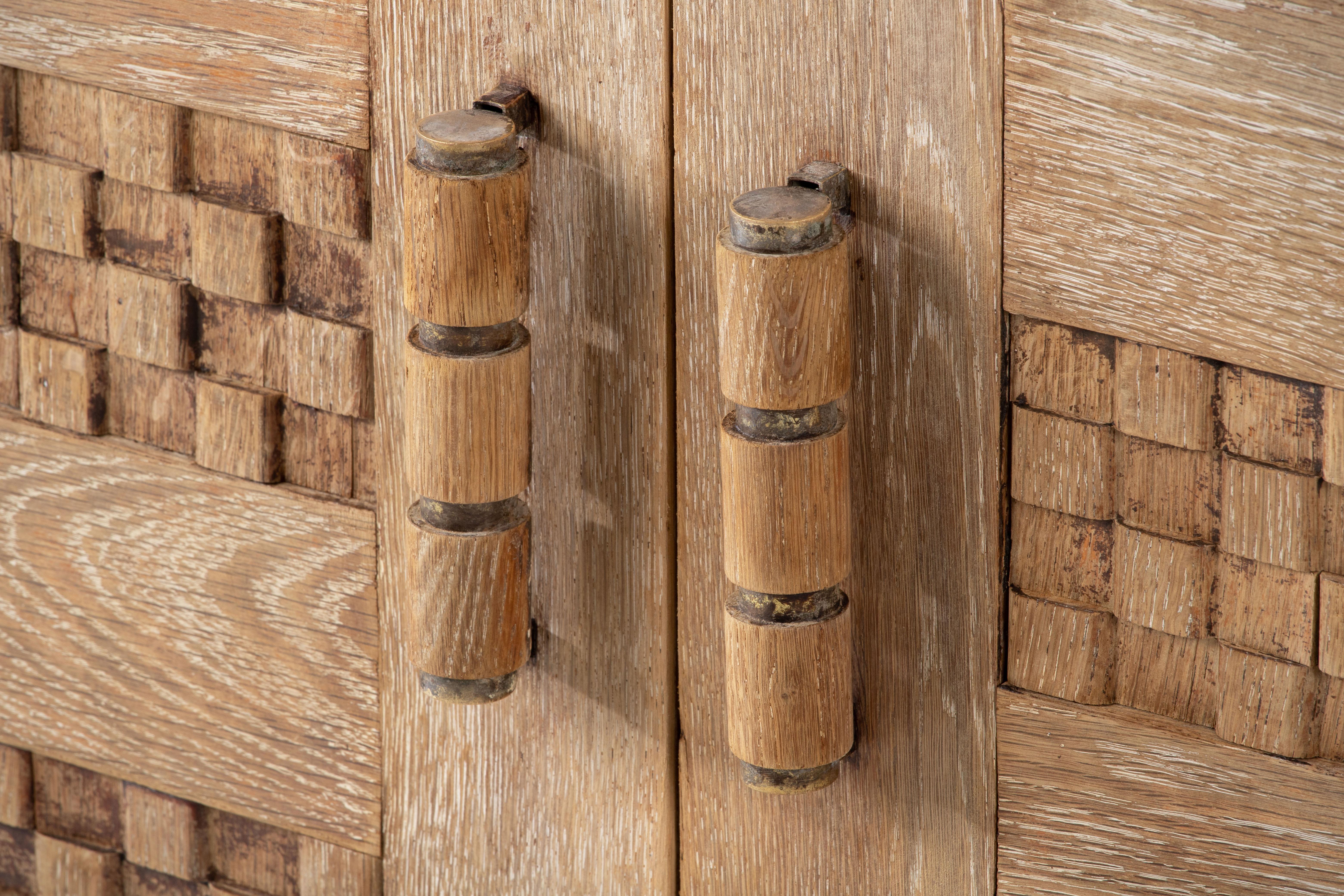 Solid Oak Cabinet, France, 1940s 9