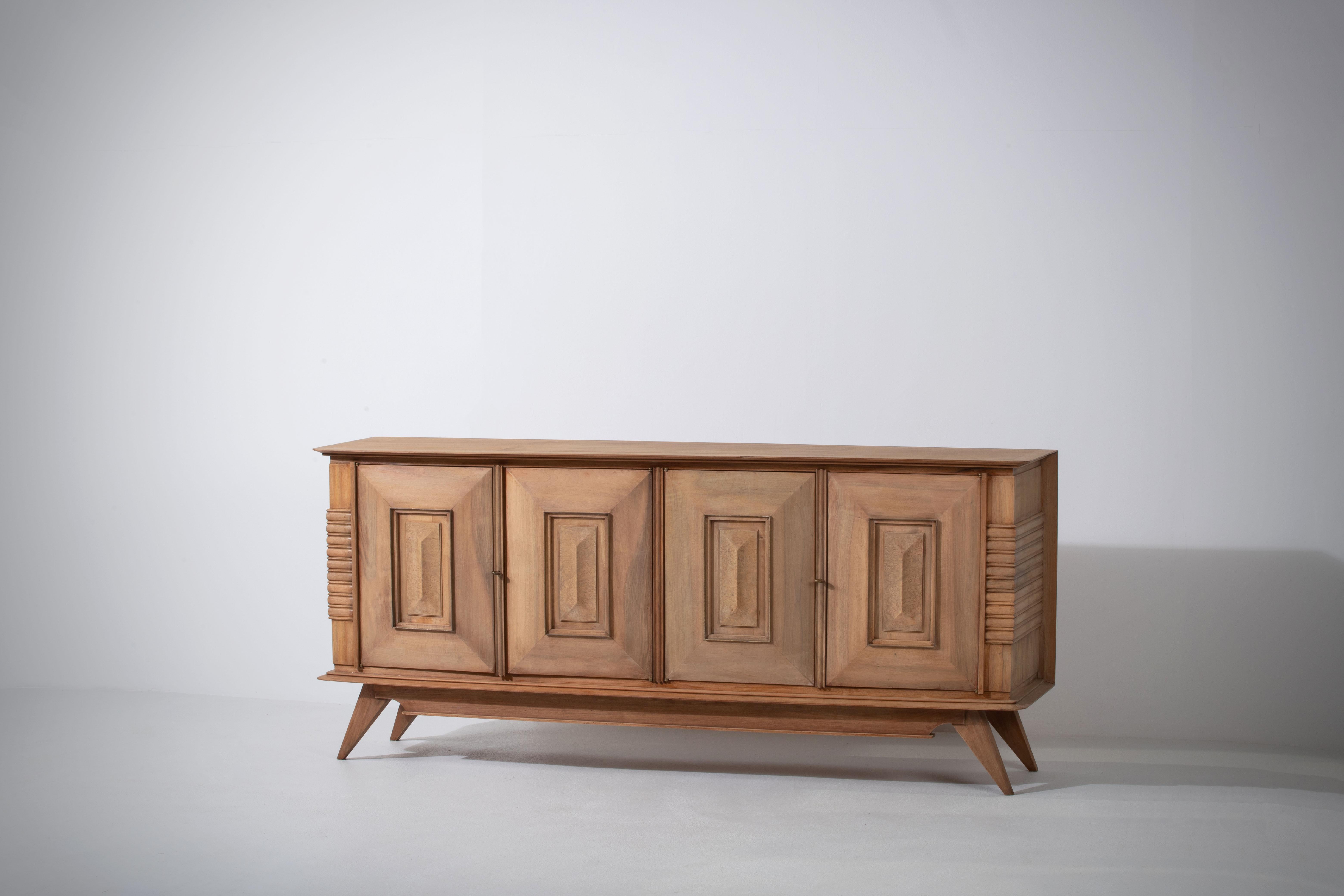 Mid-20th Century Elegant 1940s French Oak Sideboard