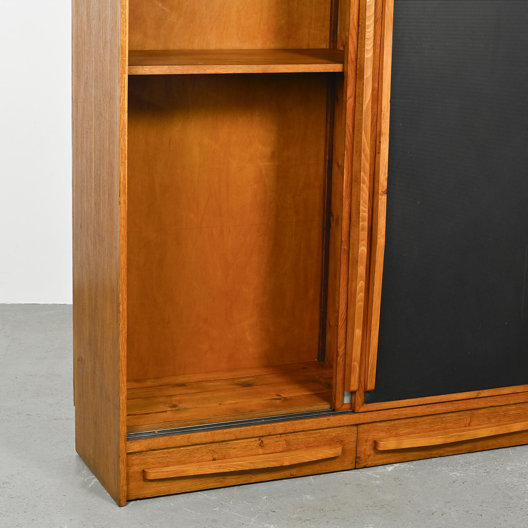 20th Century Solid oak cabinet with Perriand drawers, circa 1950