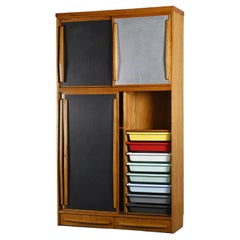 Mueble de roble macizo con cajones Perriand, hacia 1950