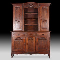 Solid Oak Carved French Country Buffet