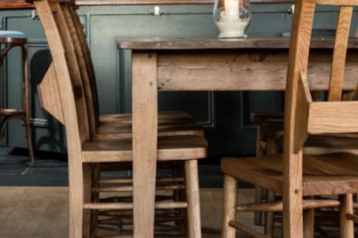 Solid Oak Chapel Chair Range, 20th Century For Sale 8