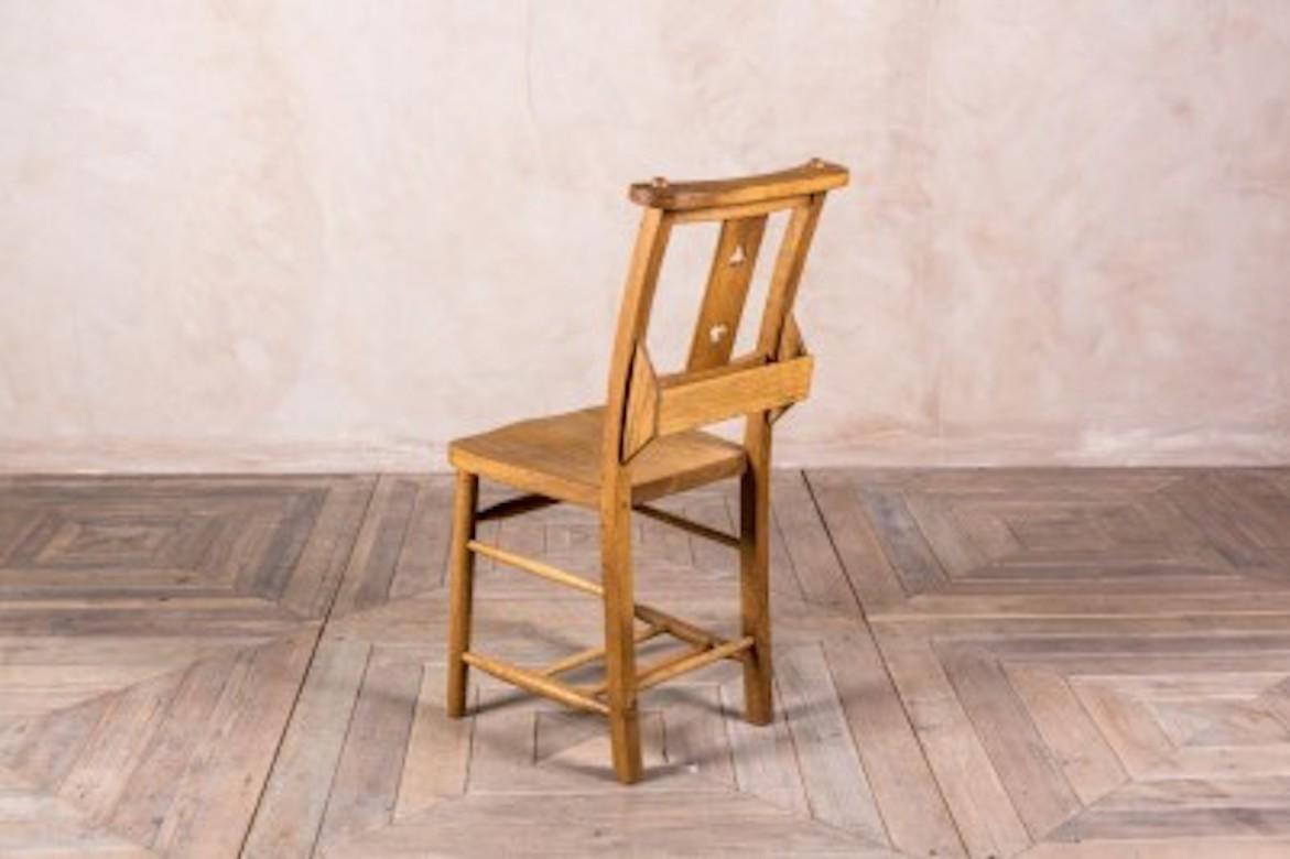 Solid Oak Chapel Chair Range, 20th Century For Sale 10