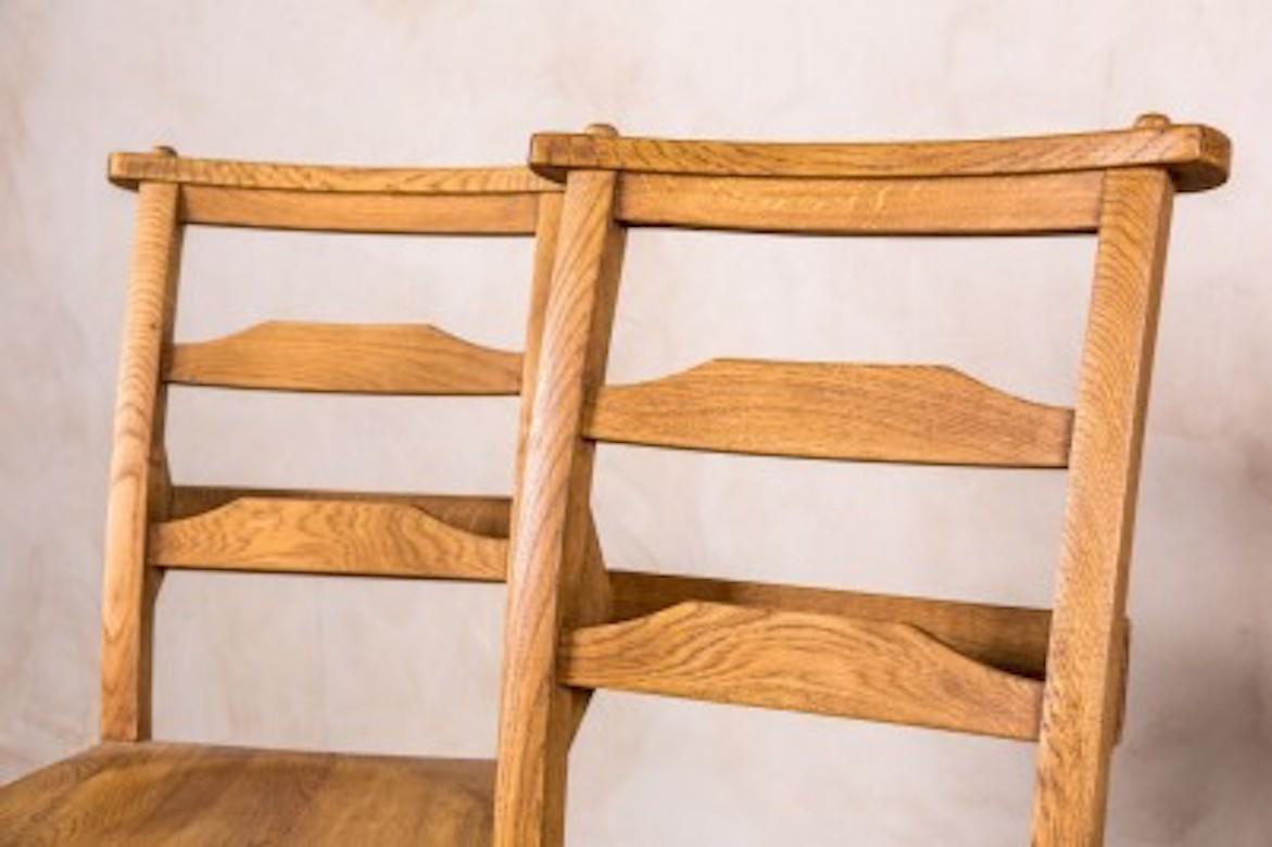 Solid Oak Chapel Chair Range, 20th Century For Sale 12