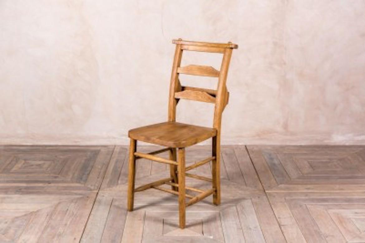Solid Oak Chapel Chair Range, 20th Century For Sale 14